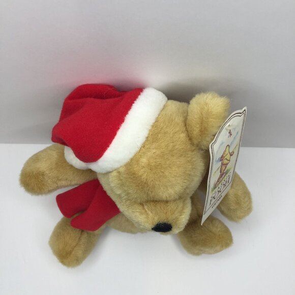 Disney Classic Pooh Gund Plush Christmas Bear Santa Hat Scarf 10" Stuffed Animal - Picture 9 of 12